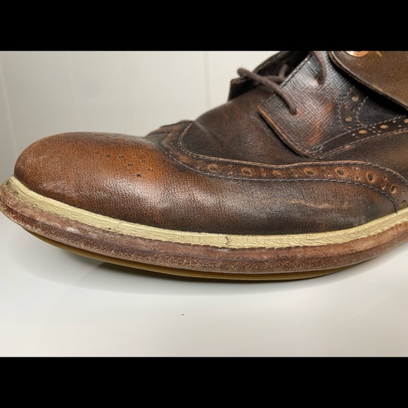 Tsubo Mens Brown Leather Boots Size 10 - Picture 7 of 12